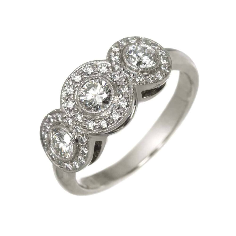 TIFFANY & CO. Silver Diamond Ring